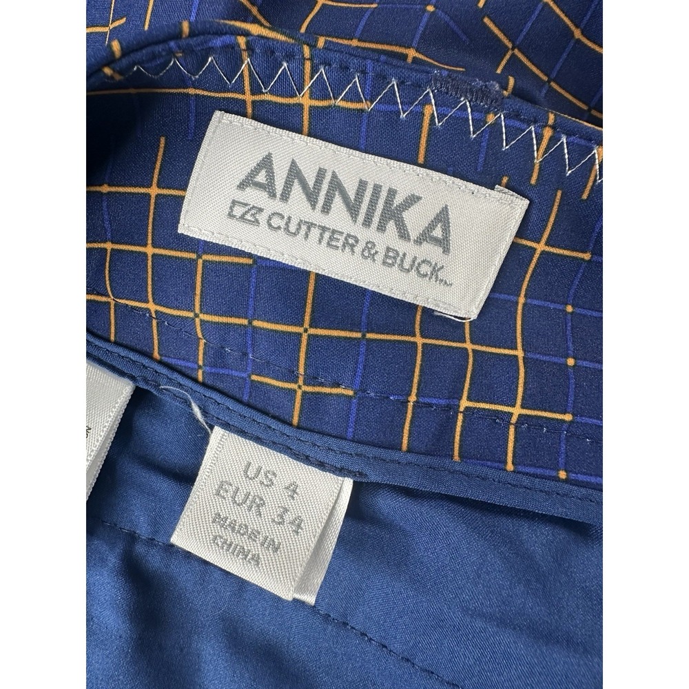 Annika Cutter & Buck Blue &‎ Orange Golf Shorts Sz 4 Colorful Preppy Sporty - Picture 11 of 15